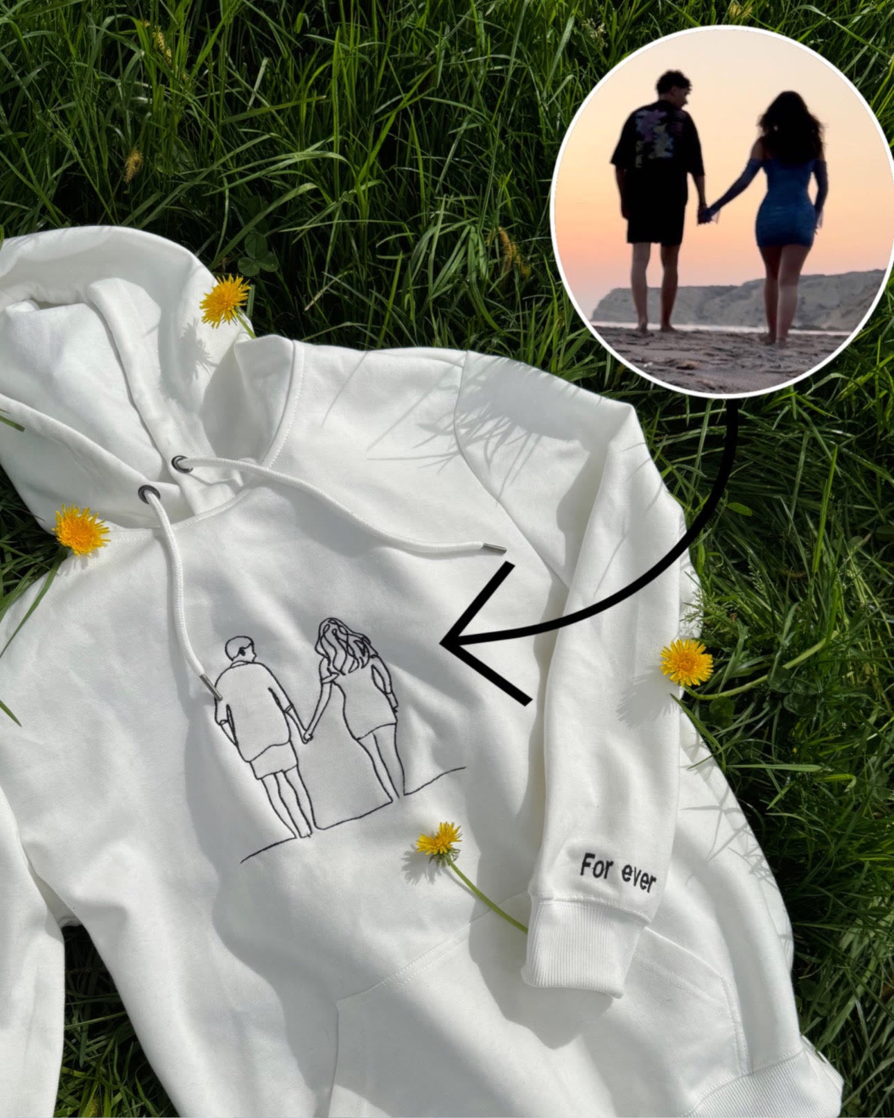 Hoodie brodé avec le même design